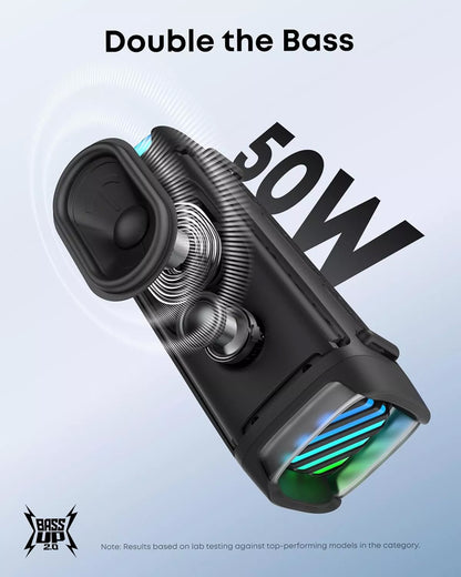Anker SoundCore Boom 3i kannettava Bluetooth-kaiutin, 50W, RGB, vedenkestävä, musta D5100010