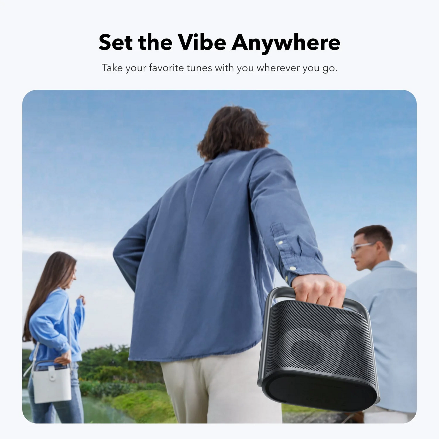 Anker SoundCore Motion X500 kannettava Bluetooth-kaiutin, 40W, vedenkestävä, vaaleanpunainen A3131051