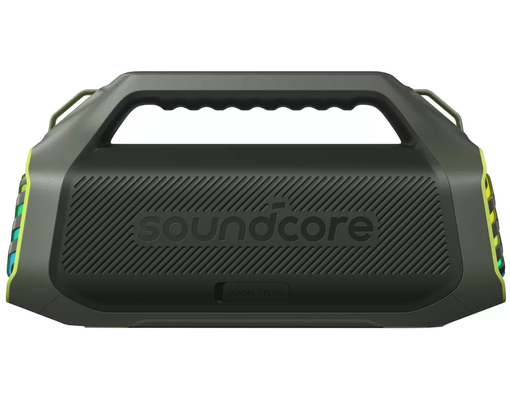 Kannettava Bluetooth-kaiutin Anker SoundCore Boom 2 Plus Uusi versio, 140W, TWS, RGB, vedenpitävä, vihreä A3134062