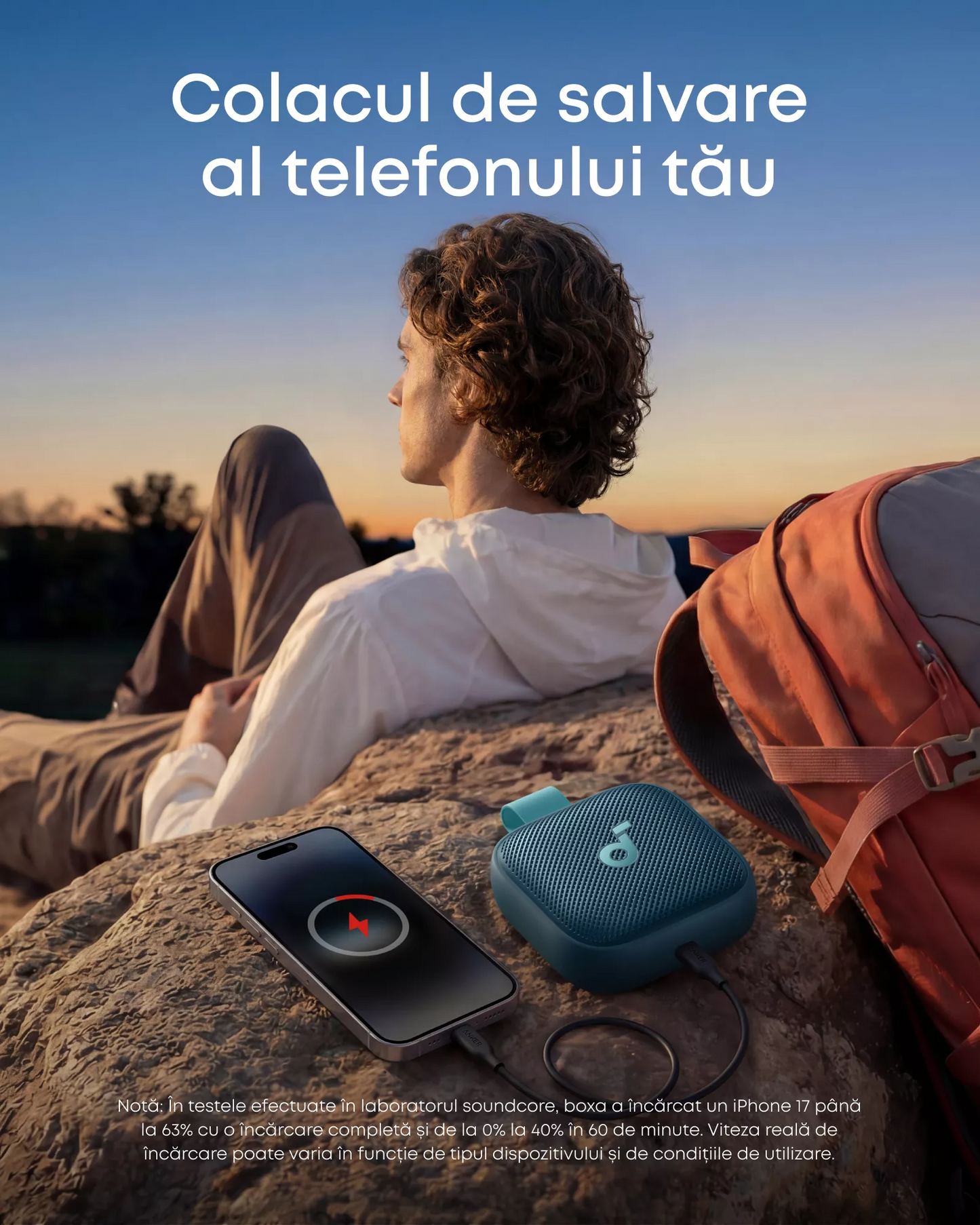 Kannettava Bluetooth-kaiutin Anker SoundCore Boom Go 3i, 15W, TWS, RGB, vedenpitävä, sininen D5103030