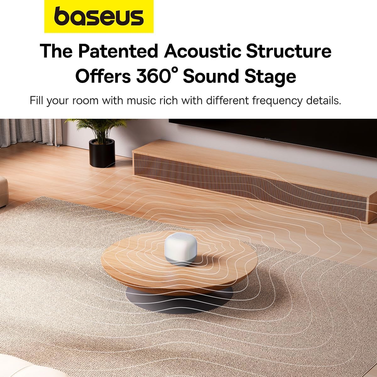 Bluetooth-kaiutin Baseus AeQur V2, Valkoinen