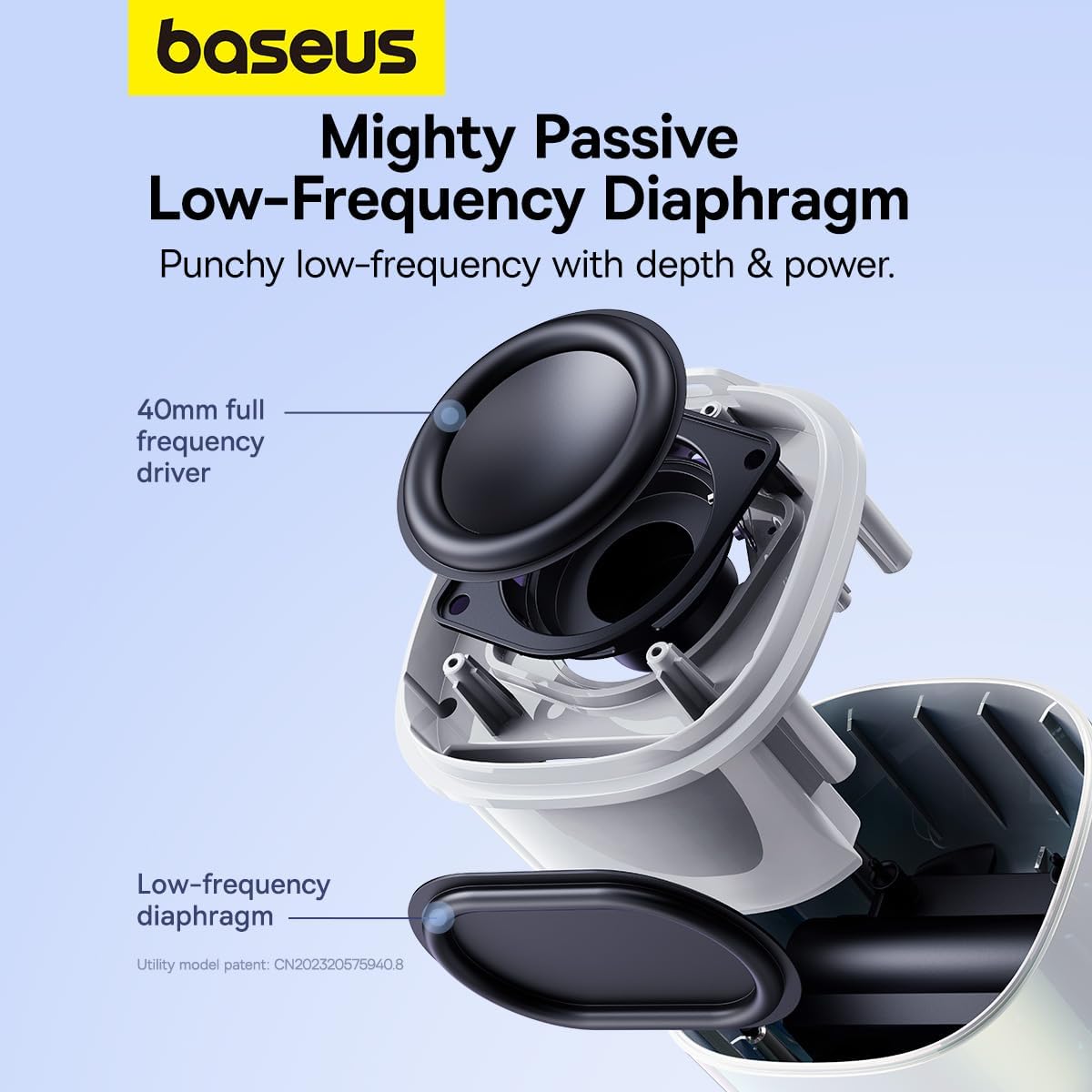 Bluetooth-kaiutin Baseus AeQur V2, Valkoinen