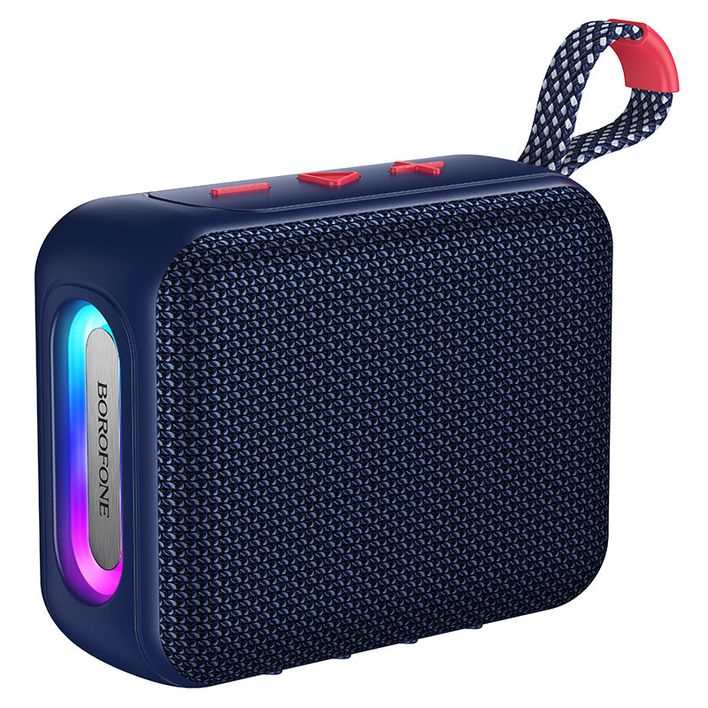 Borofone BR106 Felicitous -kannettava Bluetooth-kaiutin, 8 W, TWS, RGB, laivastonsininen