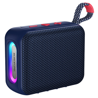 Borofone BR106 Felicitous -kannettava Bluetooth-kaiutin, 8 W, TWS, RGB, laivastonsininen