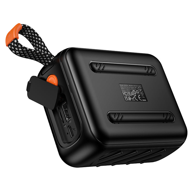 Borofone BR106 Felicitous -kannettava Bluetooth-kaiutin, 8 W, TWS, RGB, musta