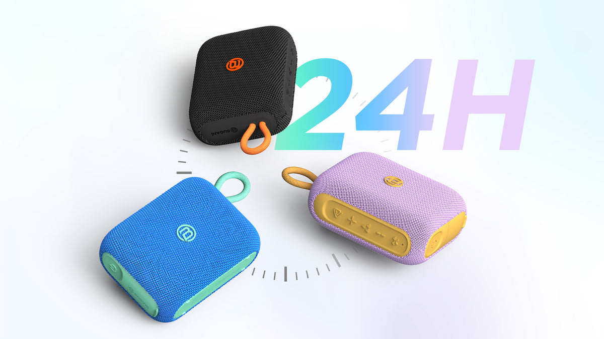 Kannettava Bluetooth-kaiutin Bugani Rove Go 5, 12W, TWS, vedenpitävä, musta