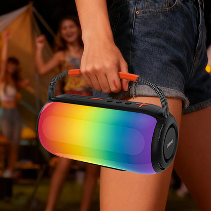 Dudao Y21 Kannettava Bluetooth-kaiutin, 2 x 5W, TWS, RGB, Musta