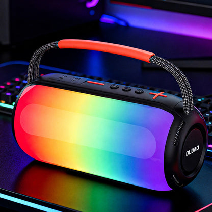 Dudao Y21 Kannettava Bluetooth-kaiutin, 2 x 5W, TWS, RGB, Musta