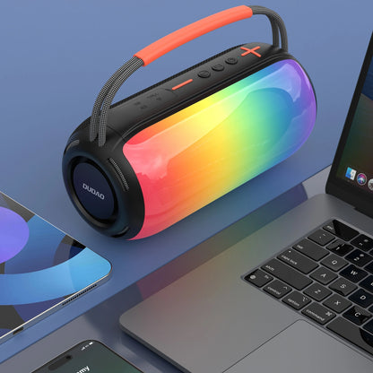 Dudao Y21 Kannettava Bluetooth-kaiutin, 2 x 5W, TWS, RGB, Musta
