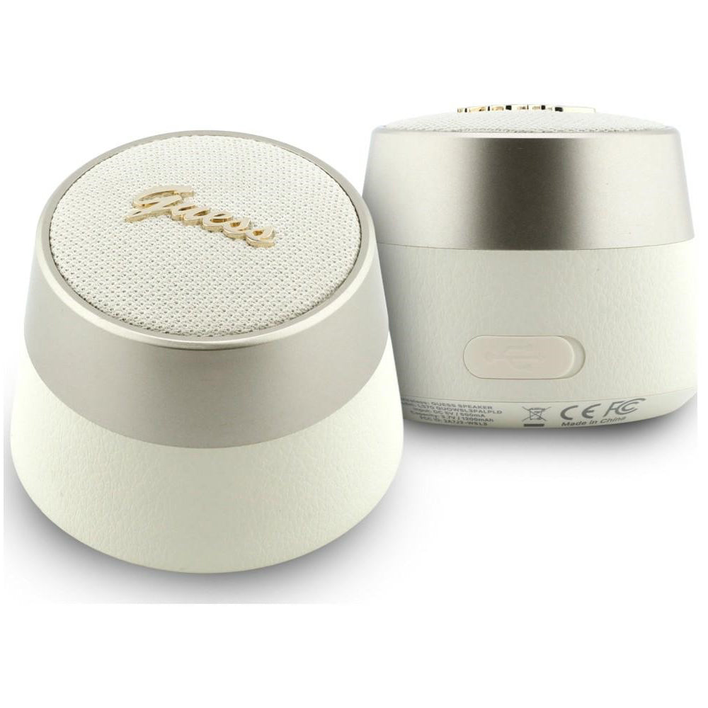 Kannettava Bluetooth-kaiutin Guess Script Metal Logo, 5W, TWS, Kultainen