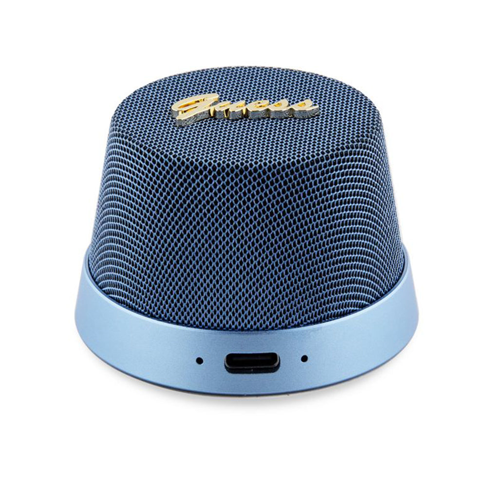 Bluetooth-kaiutin Guess Stand Magnetic Script Metal, 3W, Sininen