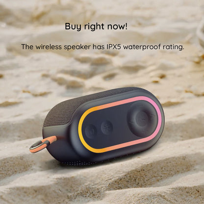 Kannettava Bluetooth-kaiutin HAVIT SK809BT, 7W, RGB, Vedenkestävä, Musta