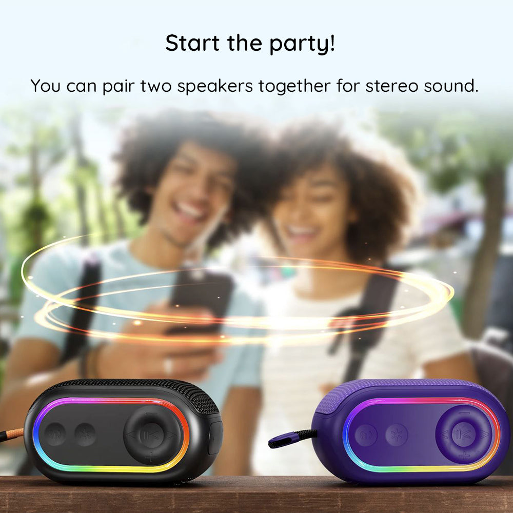 Kannettava Bluetooth-kaiutin HAVIT SK809BT, 7W, RGB, Vedenkestävä, Musta