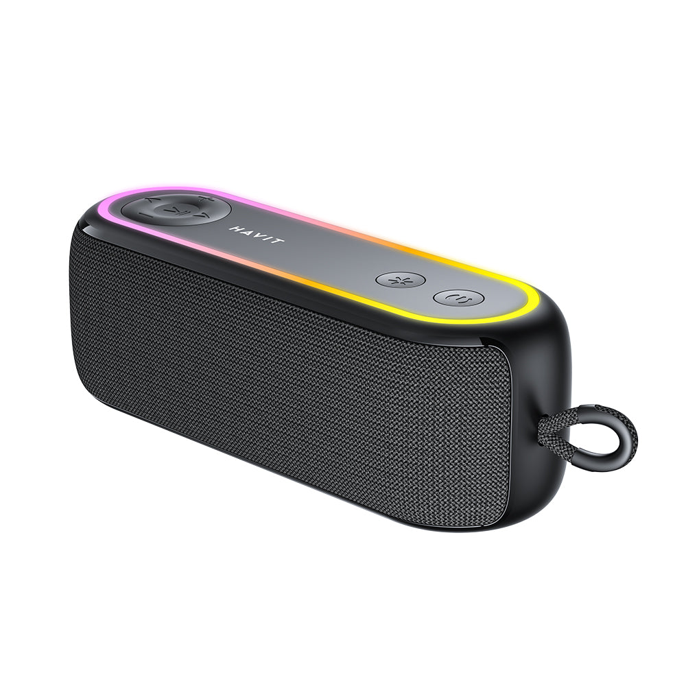 Kannettava Bluetooth-kaiutin HAVIT SK810BT, 7W, RGB, Vedenkestävä, Musta
