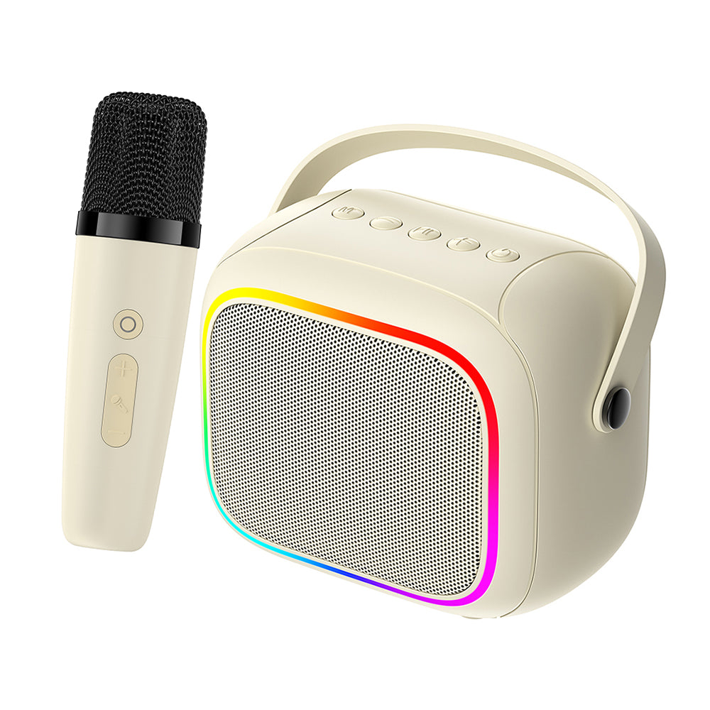 Kannettava Bluetooth-kaiutin HAVIT SK818BT Karaoke, 5W, RGB, Vedenkestävä, Beige