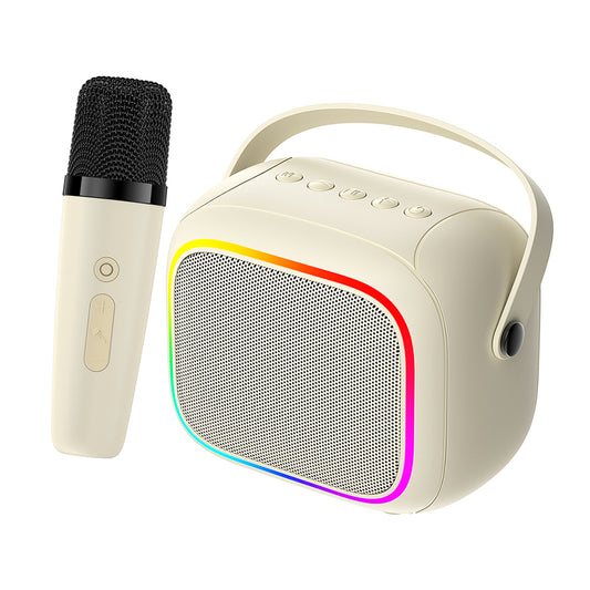 Kannettava Bluetooth-kaiutin HAVIT SK818BT Karaoke, 5W, RGB, Vedenkestävä, Beige