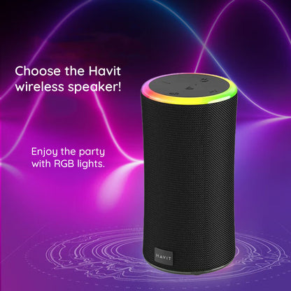 Kannettava Bluetooth-kaiutin HAVIT SK833BT, 2 x 10W, RGB, Vedenkestävä, Musta