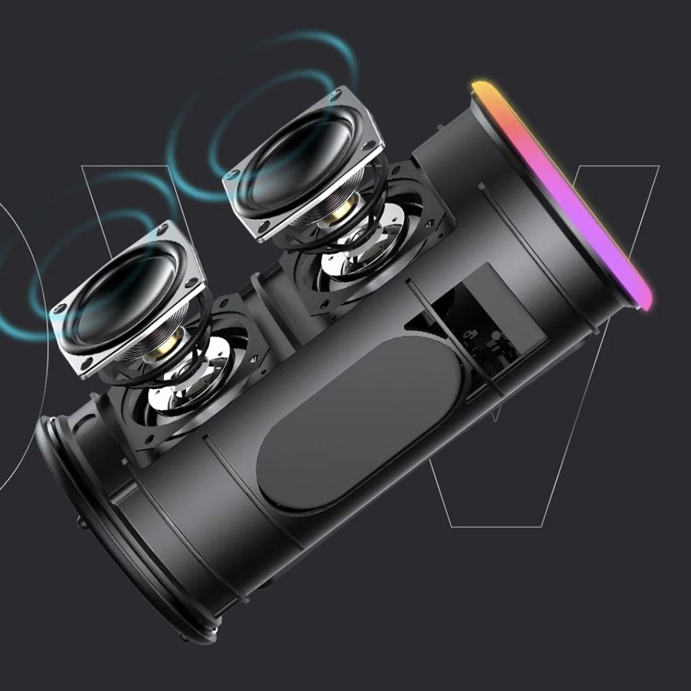 Kannettava Bluetooth-kaiutin HAVIT SK833BT, 2 x 10W, RGB, Vedenkestävä, Musta