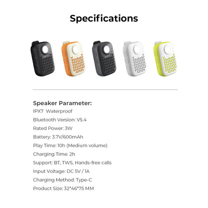 Kannettava Bluetooth-kaiutin HAVIT SK868BT, 5W, Vedenkestävä, Musta