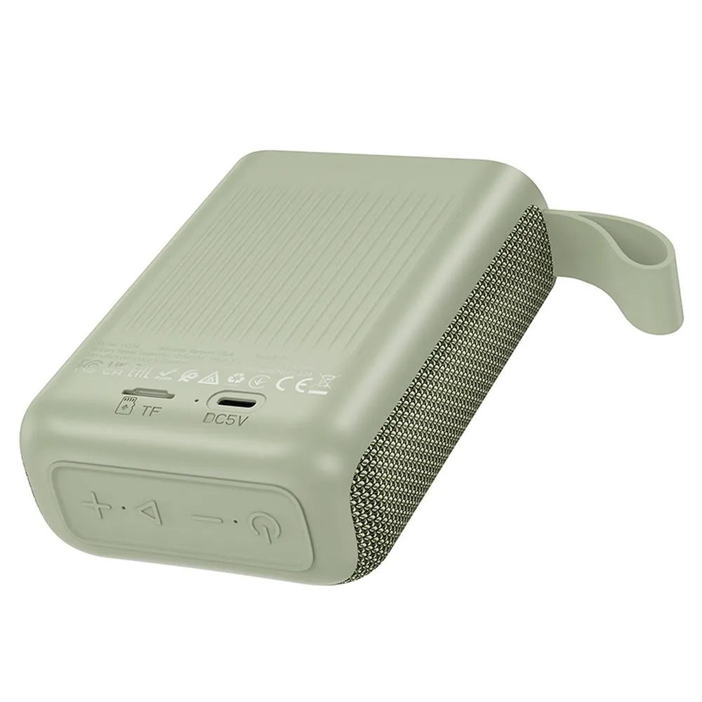 Kannettava Bluetooth-kaiutin HOCO HC34, 5W, TWS, Vedenkestävä, Vihreä