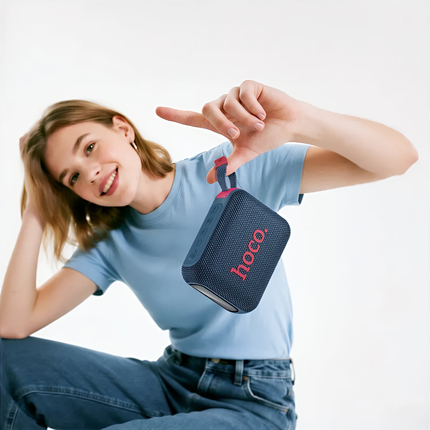 Kannettava Bluetooth-kaiutin HOCO HC31, 10W, TWS, RGB, Vedenkestävä, Tummansininen