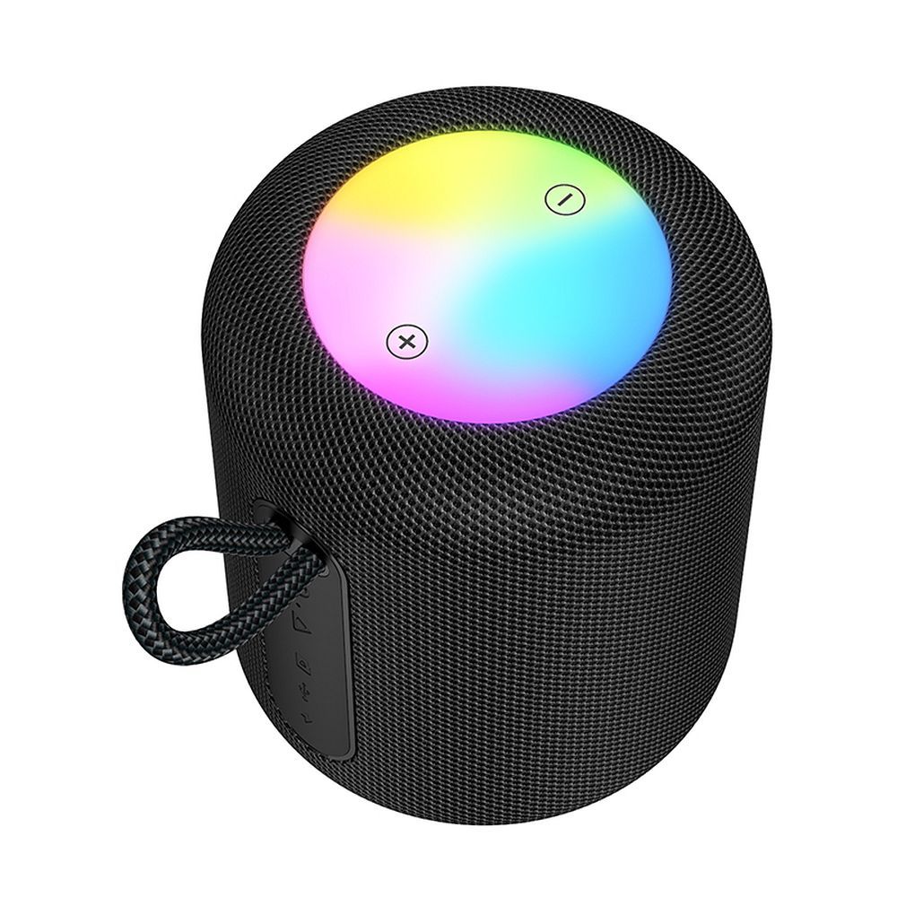 Kannettava Bluetooth-kaiutin HOCO HC30, 5W, TWS, RGB, Musta