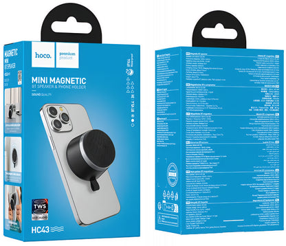 Bluetooth-kaiutin HOCO HC43 Mini Magnetic, 8W, TWS, Musta