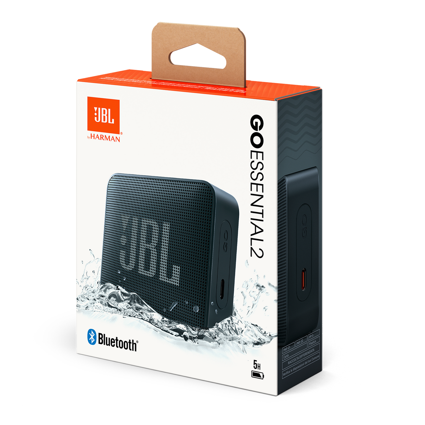 Kannettava Bluetooth-kaiutin JBL Go Essential 2, 3.1W, Pro Sound, Vedenkestävä, Musta JBLGOES2BLKCN