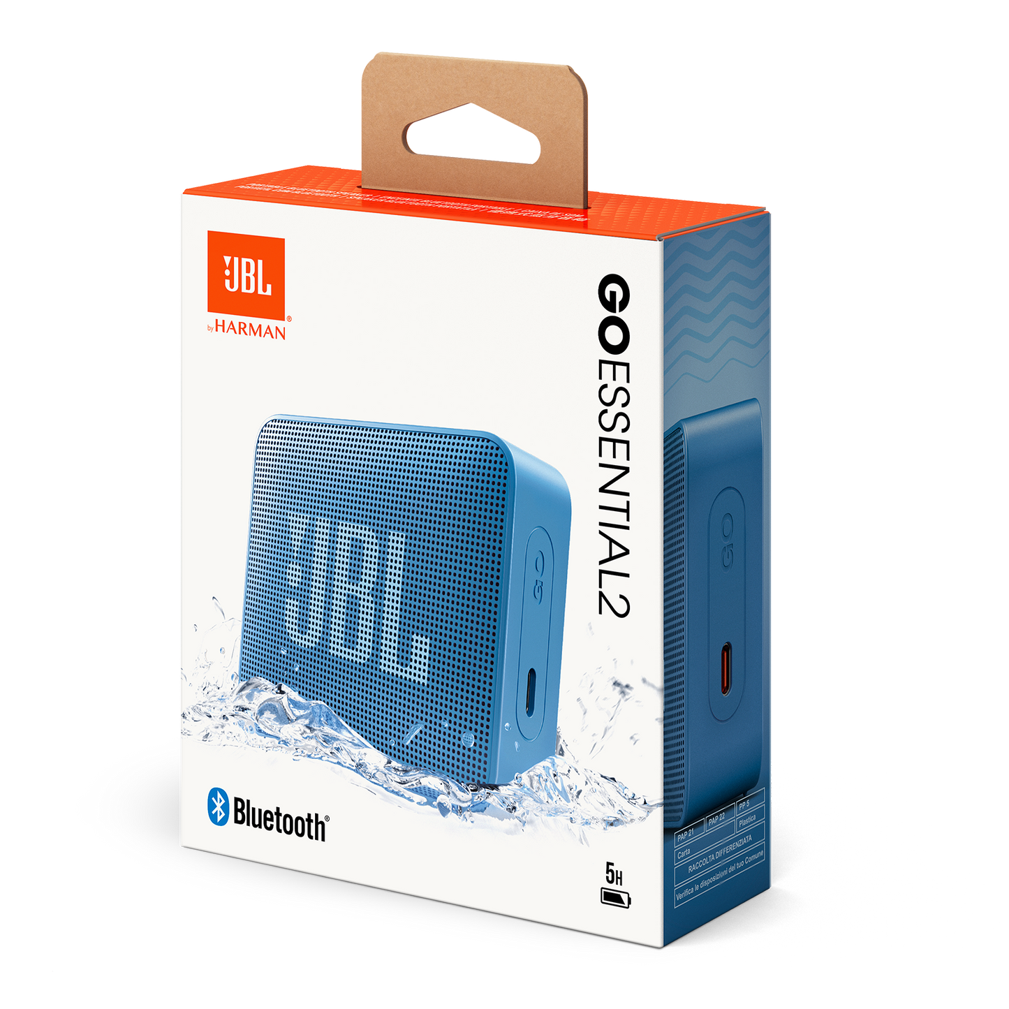 Kannettava Bluetooth-kaiutin JBL Go Essential 2, 3.1W, Pro Sound, Vedenkestävä, Sininen JBLGOES2BLUCN