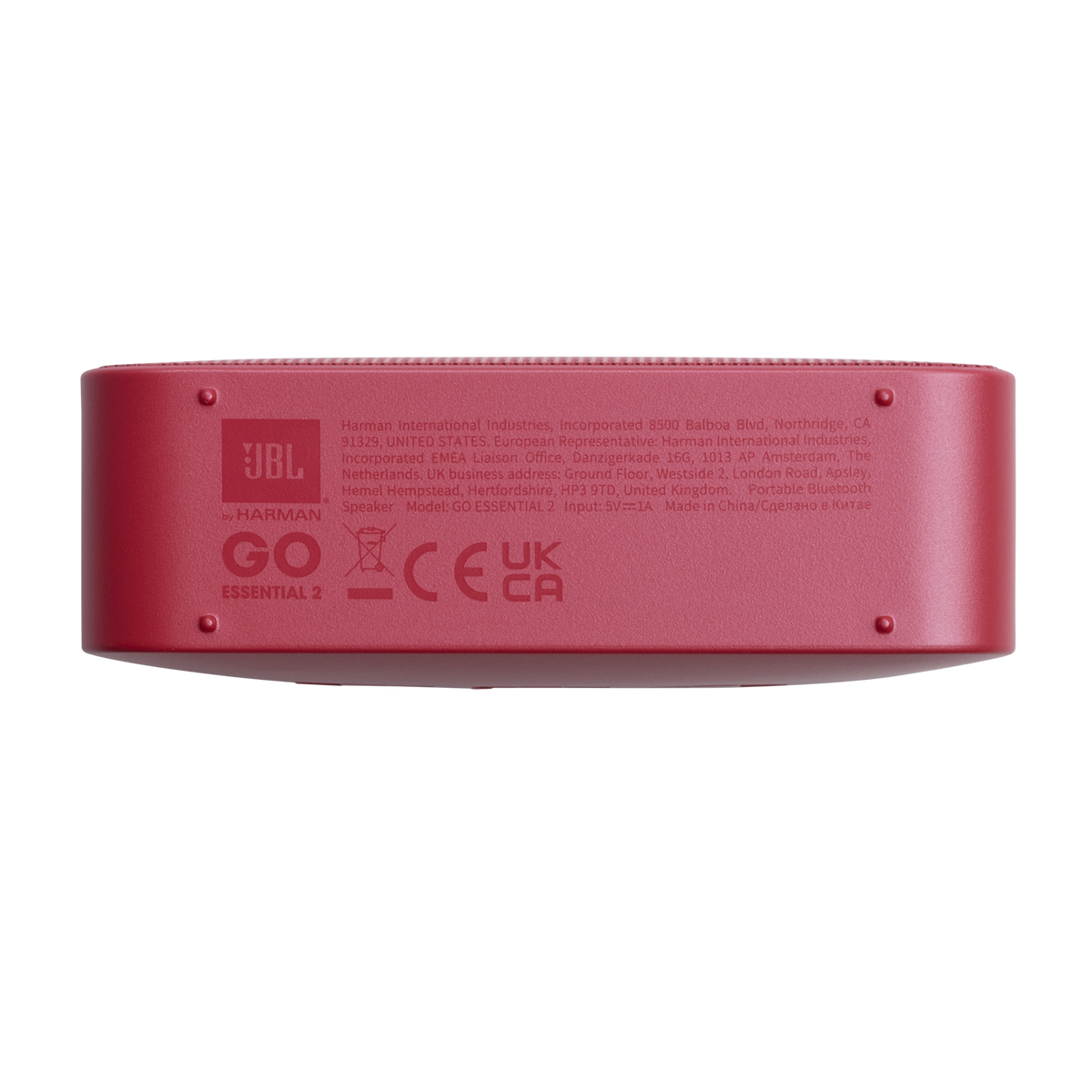Kannettava Bluetooth-kaiutin JBL Go Essential 2, 3.1W, Pro Sound, Vedenkestävä, Punainen JBLGOES2REDCN