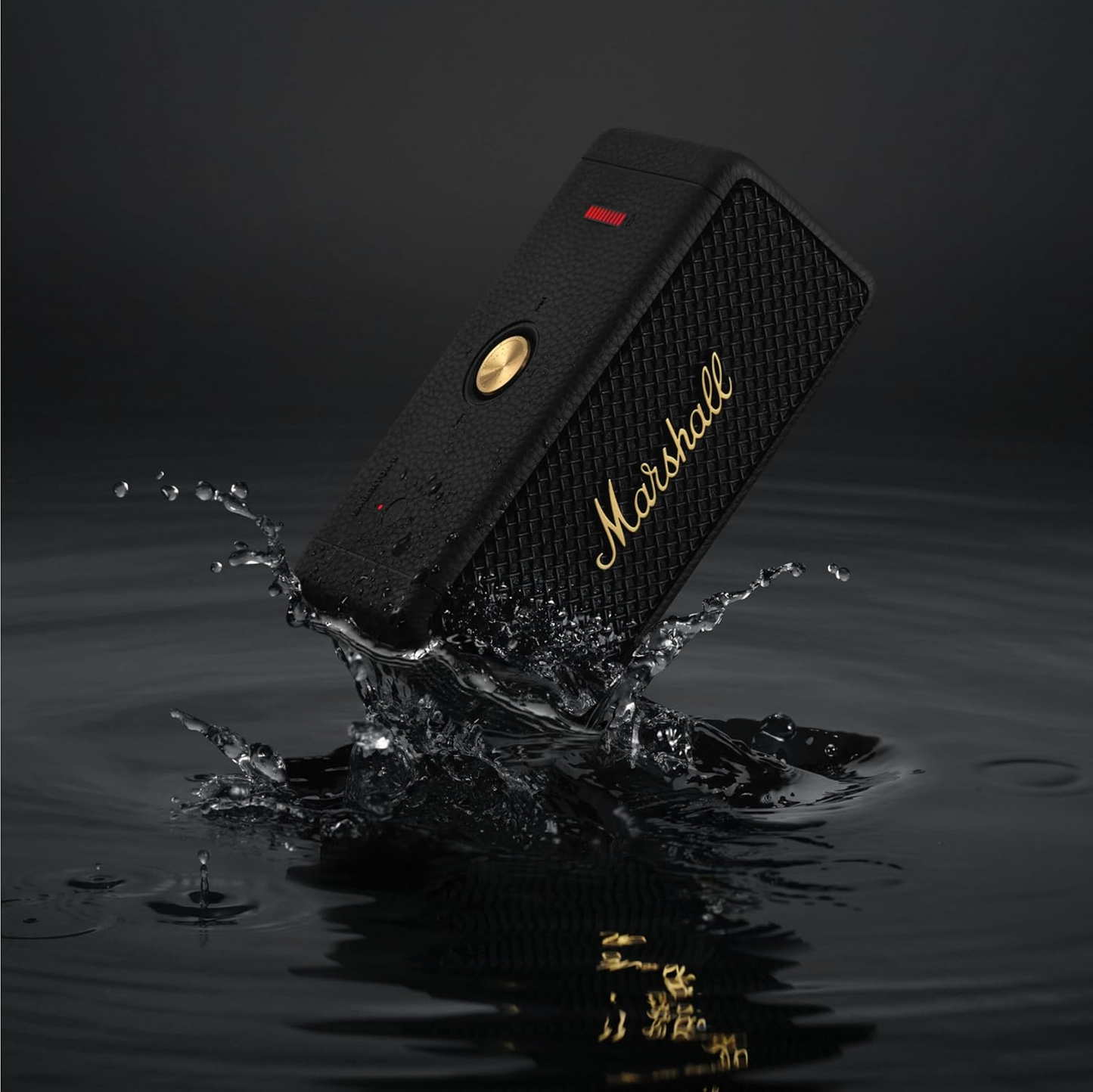 Kannettava Bluetooth-kaiutin Marshall Emberton II, 20W, vedenpitävä, musta-kultainen
