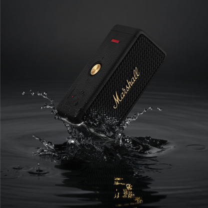 Kannettava Bluetooth-kaiutin Marshall Emberton II, 20W, vedenpitävä, musta-kultainen