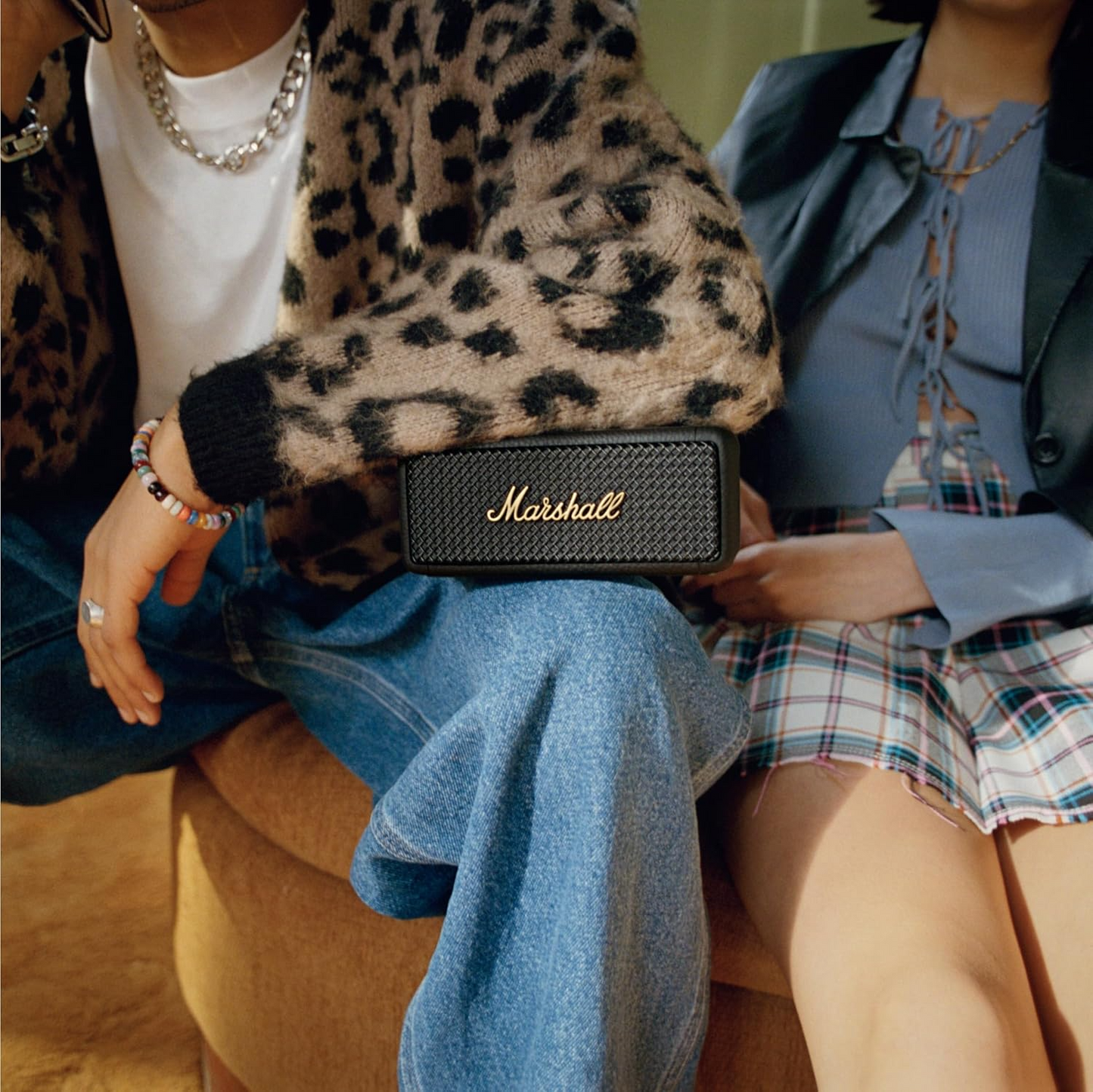 Kannettava Bluetooth-kaiutin Marshall Emberton II, 20W, vedenpitävä, musta-kultainen