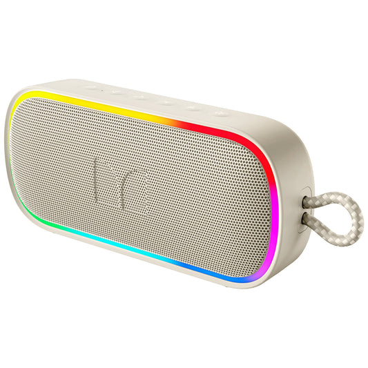 Kannettava Bluetooth-kaiutin Monster S150 Plus, 40W, TWS, RGB, vedenkestävä, vaalea kerma