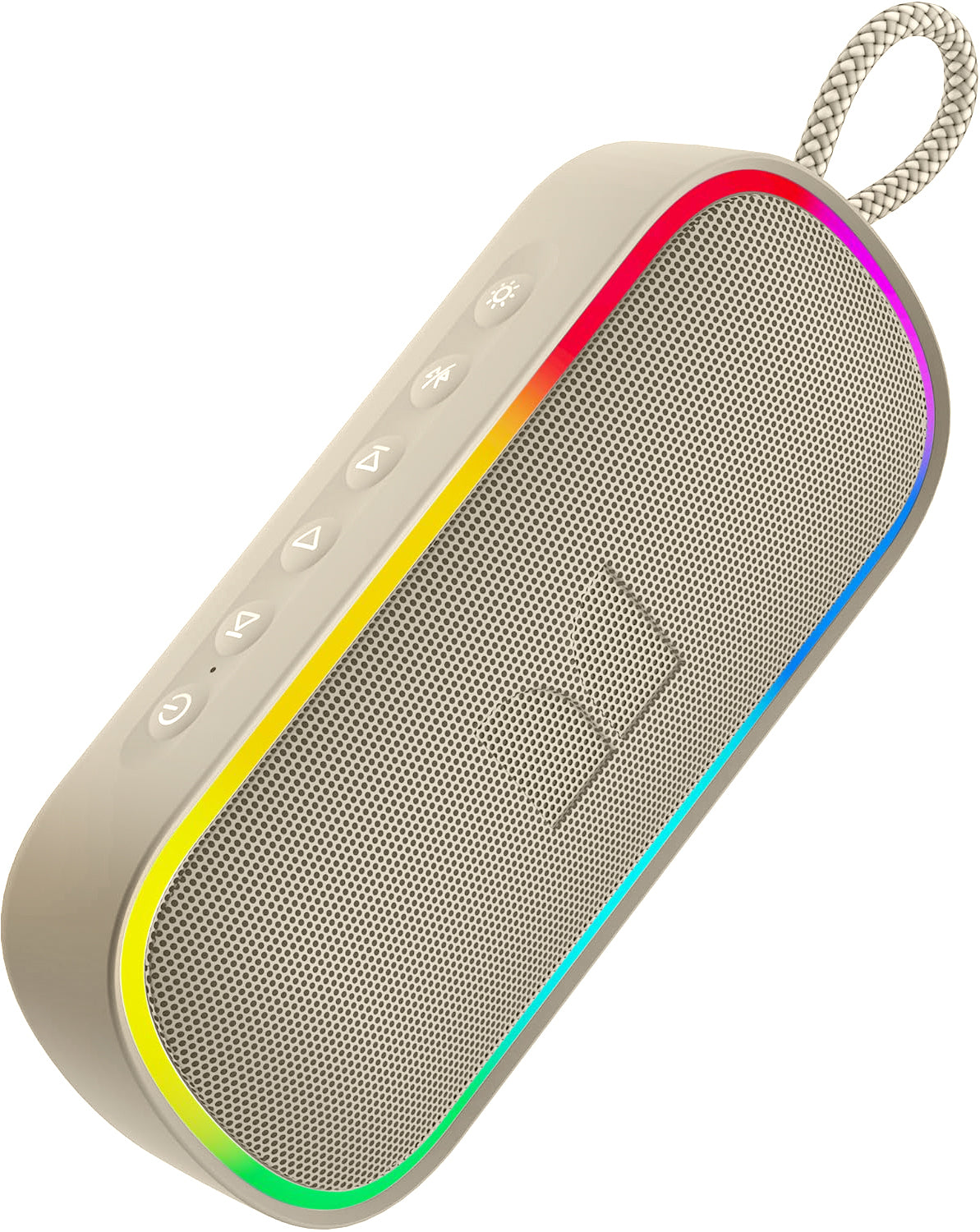 Kannettava Bluetooth-kaiutin Monster S150 Plus, 40W, TWS, RGB, vedenkestävä, vaalea kerma