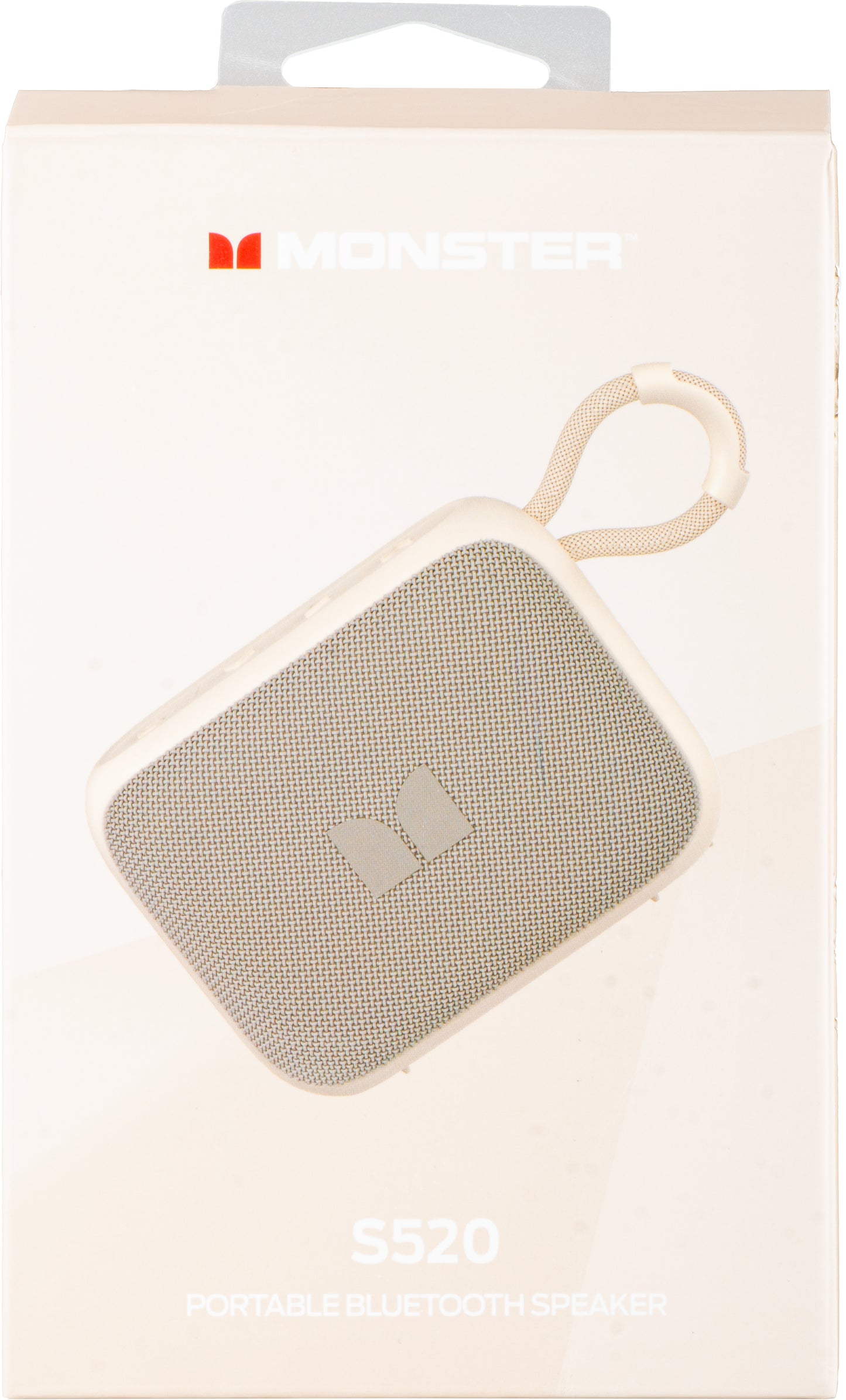 Kannettava Bluetooth-kaiutin Monster S520, 5W, TWS, RGB, vedenpitävä, vaalea kerma