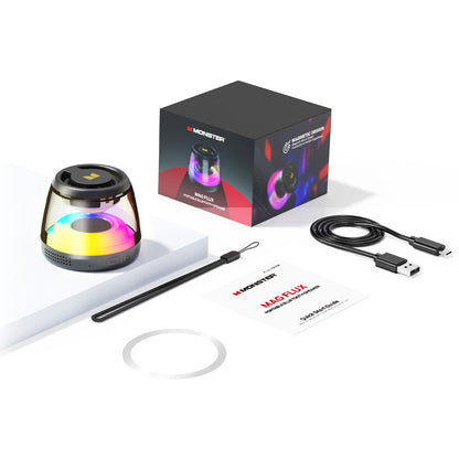 Kannettava Bluetooth-kaiutin Monster Mag Flux, 5W, TWS, RGB, Musta