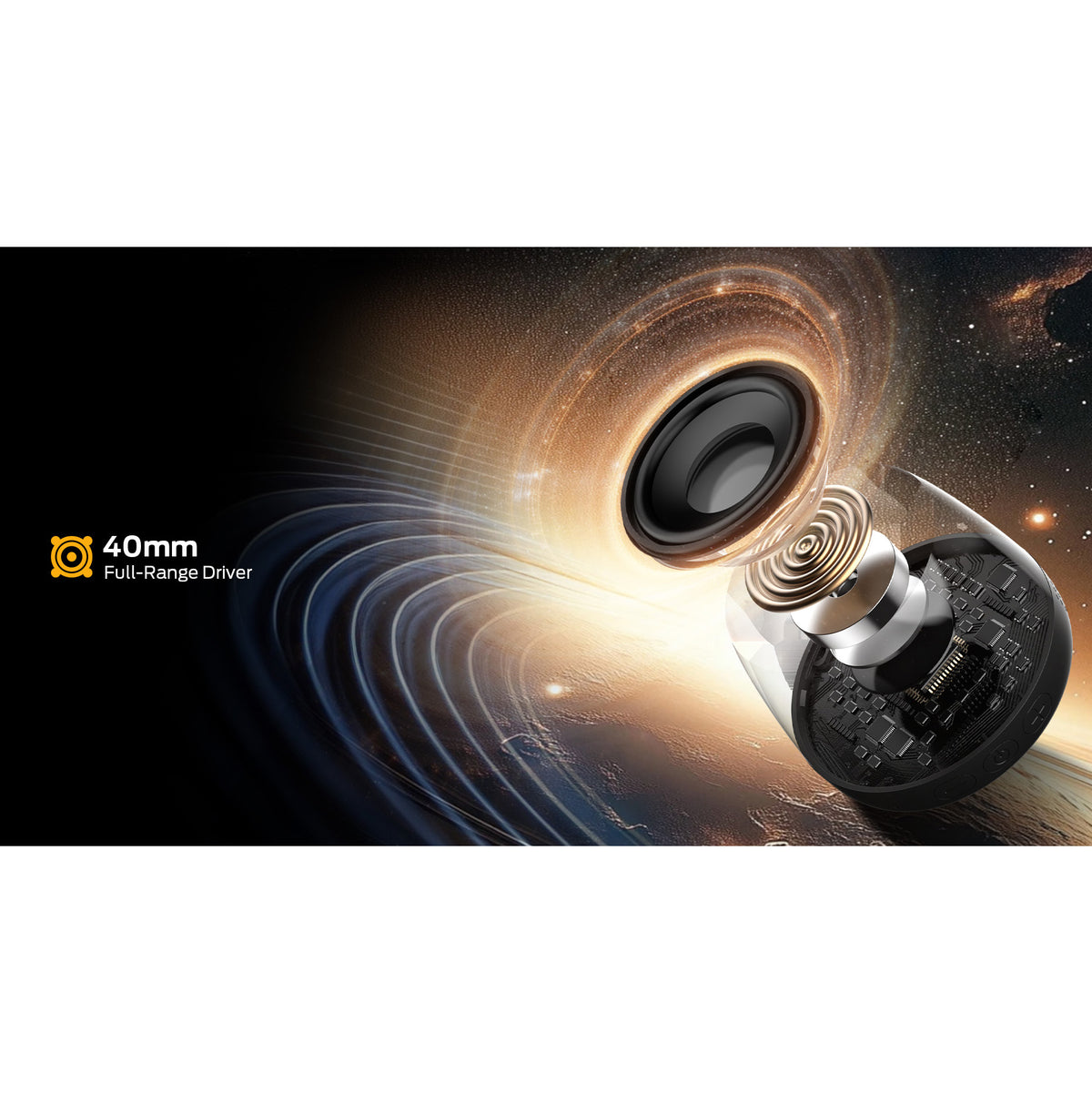 Kannettava Bluetooth-kaiutin Monster Mag Flux, 5W, TWS, RGB, Musta