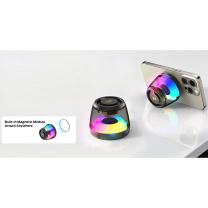 Kannettava Bluetooth-kaiutin Monster Mag Flux, 5W, TWS, RGB, Musta