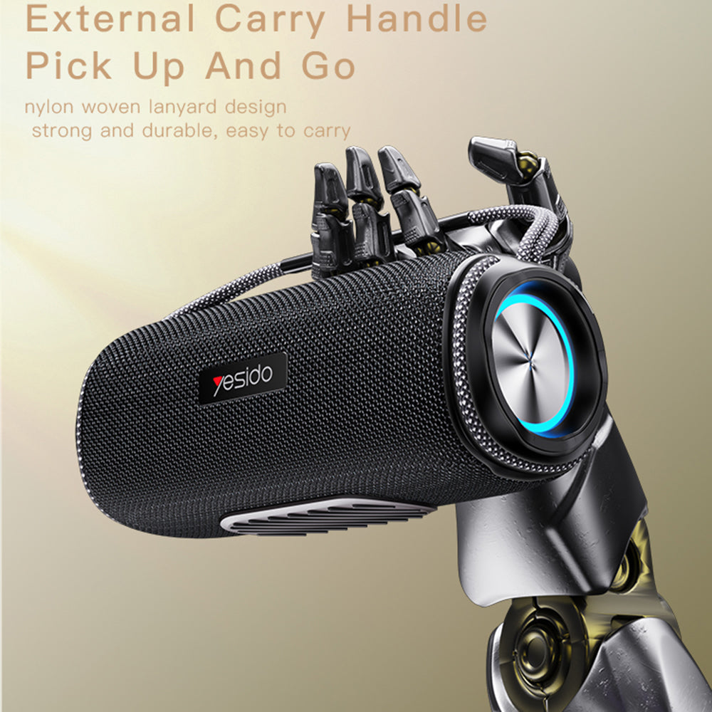 Kannettava Bluetooth-kaiutin Yesido YSW11, 40W, RGB, Vedenkestävä, Musta