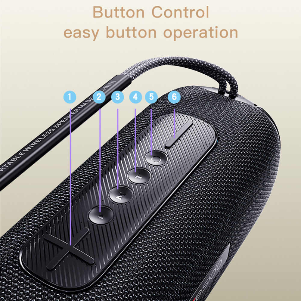 Kannettava Bluetooth-kaiutin Yesido YSW11, 40W, RGB, Vedenkestävä, Musta