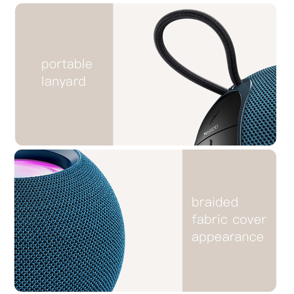 Kannettava Bluetooth-kaiutin Yesido YSW13, 5W, RGB, Sininen