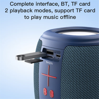 Kannettava Bluetooth-kaiutin Yesido YSW14, 5W, RGB, Sininen