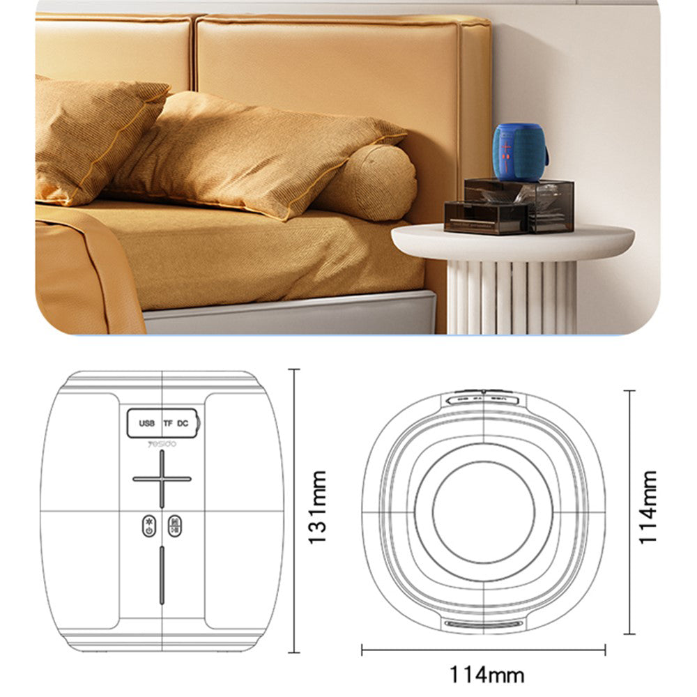 Kannettava Bluetooth-kaiutin Yesido YSW14, 5W, RGB, Sininen