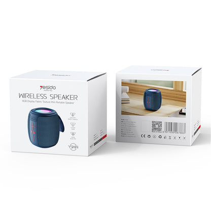 Kannettava Bluetooth-kaiutin Yesido YSW14, 5W, RGB, Sininen