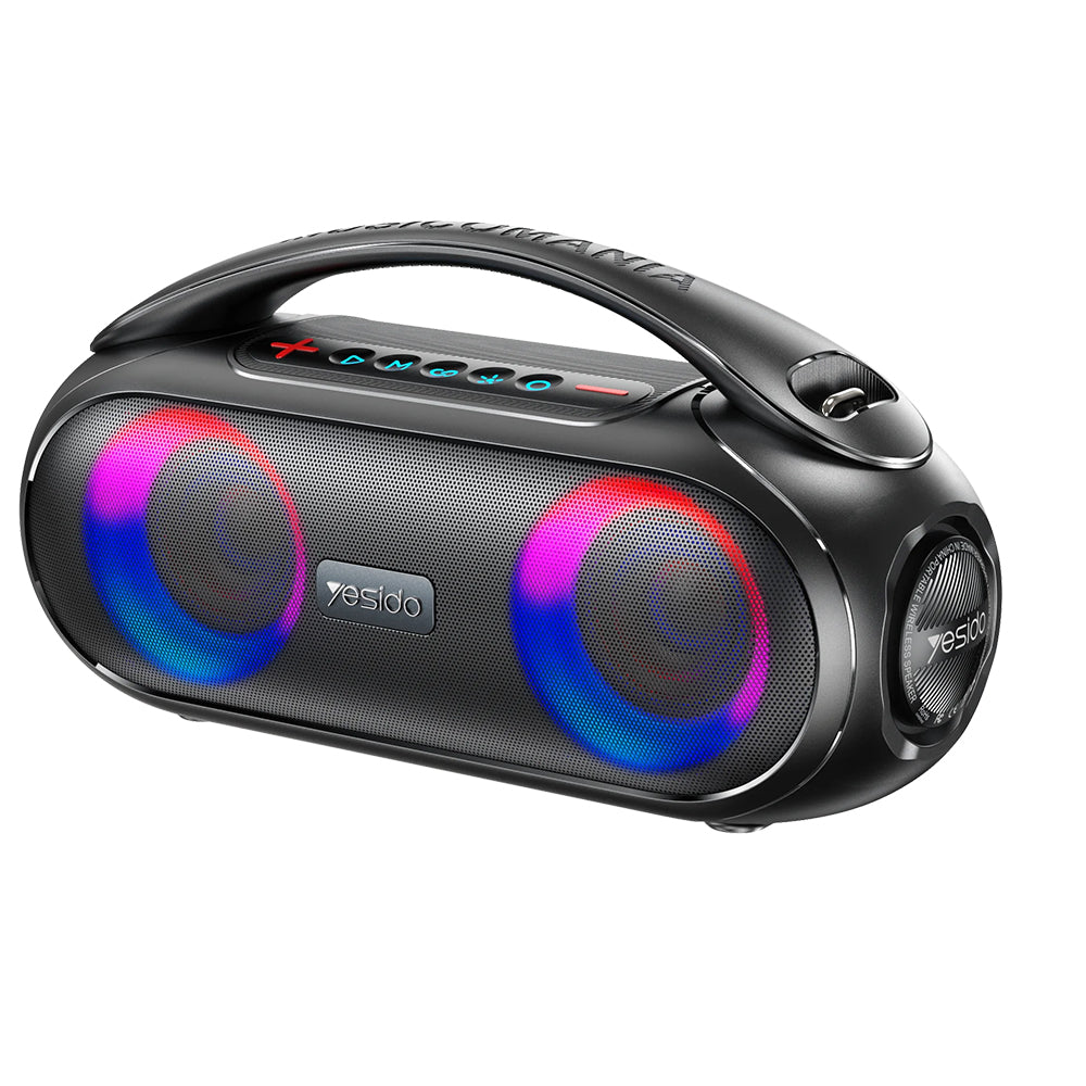 Kannettava Bluetooth-kaiutin Yesido YSW19, 40W, RGB, Vedenkestävä, Musta