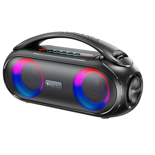 Kannettava Bluetooth-kaiutin Yesido YSW19, 40W, RGB, Vedenkestävä, Musta