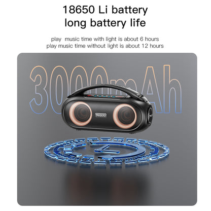 Kannettava Bluetooth-kaiutin Yesido YSW19, 40W, RGB, Vedenkestävä, Musta