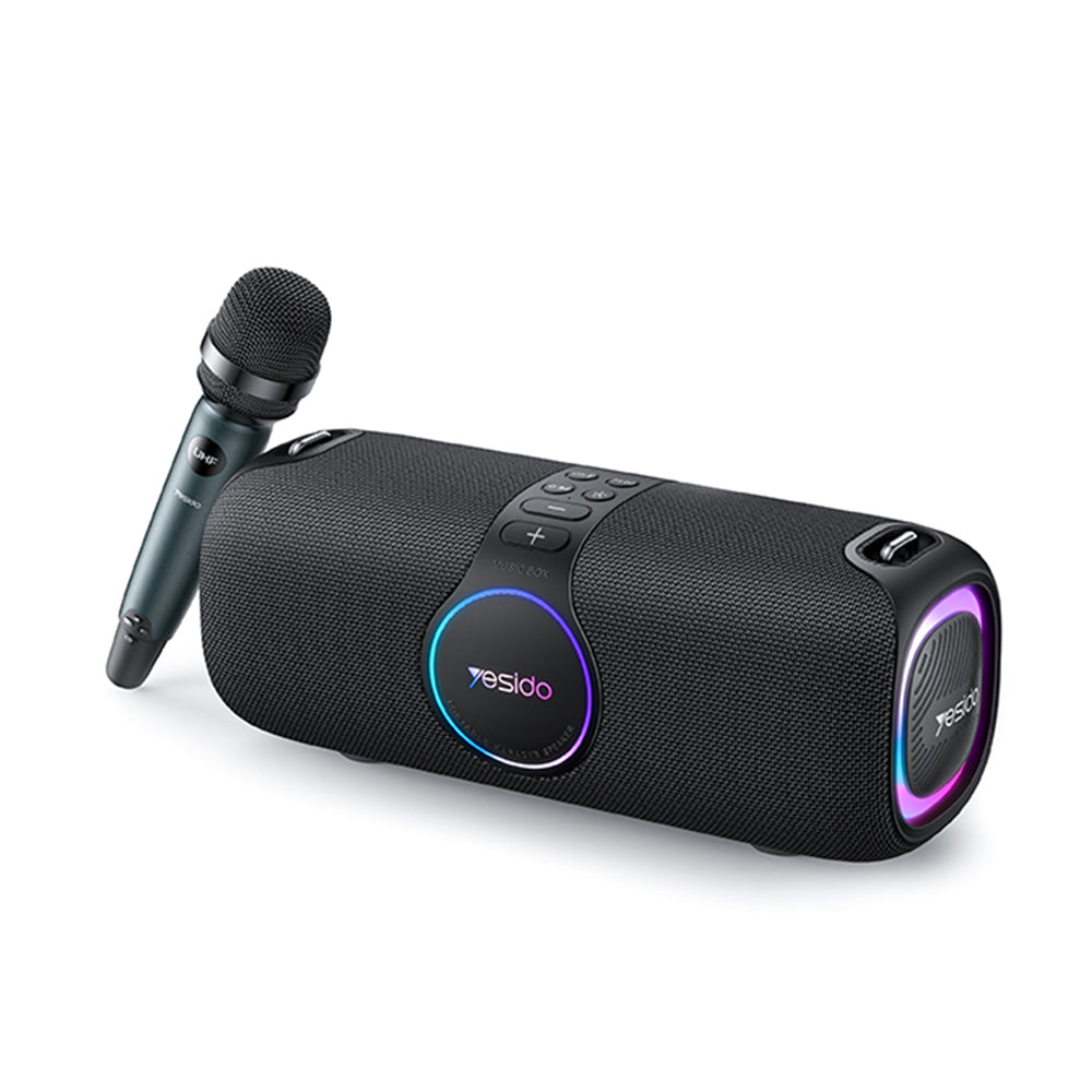 Bluetooth-kaiutin Yesido YSW21 Karaoke, 120W, RGB, Vedenkestävä, Musta