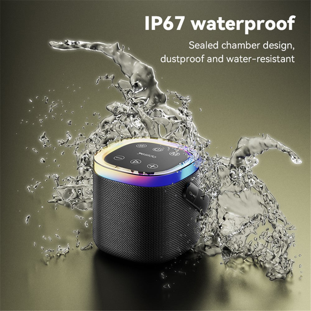 Kannettava Bluetooth-kaiutin Yesido YSW25, 5W, RGB, Musta